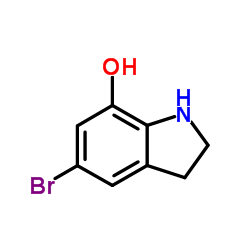 5-Bromo-7-indolinol结构式