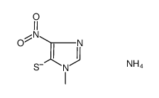 1-methyl-4-nitro-5-mercaptoimidazole ammonium salt Structure