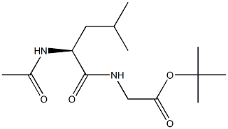 (S)-(2-Acetylamino-4-methyl-pentanoylamino)-acetic acid tert-butyl ester结构式