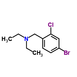 N-(4-Bromo-2-chlorobenzyl)-N-ethylethanamine结构式