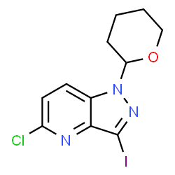 5-chloro-3-iodo-1-(oxan-2-yl)-1H-pyrazolo[4,3-b]pyridine Structure