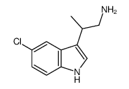 2-(5-chloro-1H-indol-3-yl)propan-1-amine结构式