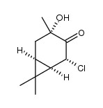 (1R,2R,4S,6S)-2-chloro-4-hydroxy-4,7,7-trimethylbicyclo[4.1.0]heptan-3-one Structure