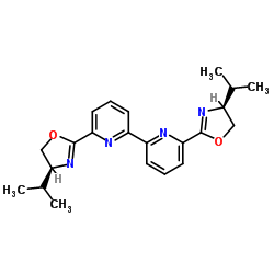 6,6′-Bis(4-(S)-isopropyl-2-oxazolinyl)-2,2′-bipyridine Structure