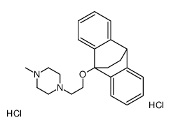 Piperazine, 1-(2-(9,10-ethanoanthracen-9(10H)-yloxy)ethyl)-4-methyl-, dihydrochloride Structure