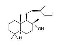 (1R,4aα)-Decahydro-2,5,5,8aβ-tetramethyl-1β-(3-methyl-2,4-pentadienyl)-naphthalen-2α-ol结构式