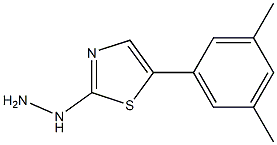 [5-(3,5-Dimethyl-phenyl)-thiazol-2-yl]-hydrazine Structure