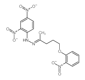 2-Pentanone,5-(2-nitrophenoxy)-, 2-(2,4-dinitrophenyl)hydrazone structure
