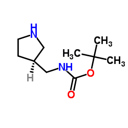 (S)-3-N-Boc-氨甲基吡咯烷结构式