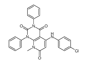 5-(4-chloroanilino)-8-methyl-1,3-diphenylpyrido[2,3-d]pyrimidine-2,4,7-trione结构式