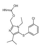 [5-(3-chlorophenyl)sulfanyl-1-ethyl-4-propan-2-ylimidazol-2-yl]methyl carbamate Structure