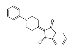 2-(1-phenylpiperidin-4-ylidene)indene-1,3-dione结构式