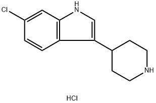 6-Chloro-3-piperidin-4-yl-1H-indole hydrochloride结构式