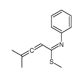 methyl 4-methyl-N-phenylpenta-2,3-dienimidothioate结构式