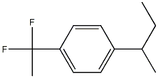 1-(1,1-difluoroethyl)-4-(1-methylpropyl)-Benzene Structure