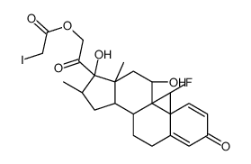 [2-[(8S,10S,11S,13S,14S,16R,17R)-9-fluoro-11,17-dihydroxy-10,13,16-trimethyl-3-oxo-6,7,8,11,12,14,15,16-octahydrocyclopenta[a]phenanthren-17-yl]-2-oxoethyl] 2-iodoacetate Structure