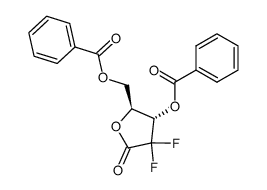 3,5-Dibenzoate-2-deoxy-2,2-difluoro-L-threo-pentonic acid γ-lactone Structure