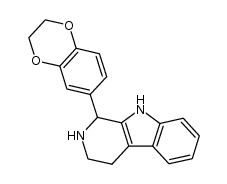 1-(2,3-dihydrobenzo[1,4]dioxin-6-yl)-2,3,4,9-tetrahydro-1H-β-carboline结构式