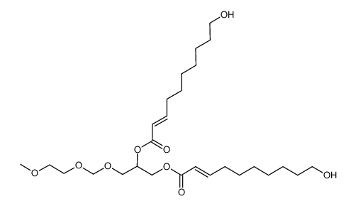 3-[(2-methoxy)ethoxymethoxy]propyl 1,2-bis (10-hydroxy-2-decenoate)结构式