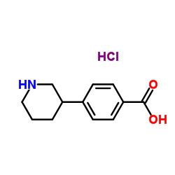 4-(piperidin-3-yl)benzoic acid hydrochloride structure