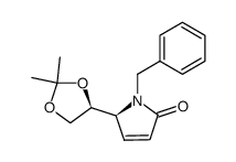 (S)-1-Benzyl-5-((S)-2,2-dimethyl-[1,3]dioxolan-4-yl)-1,5-dihydro-pyrrol-2-one结构式