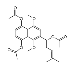 (R)-6-(1-acetoxy-4-methylpent-3-enyl)-5,8-dimethoxynaphthalene-1,4-diyl diacetate Structure