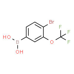 4-Bromo-3-(trifluoromethoxy)phenylboronic acid结构式