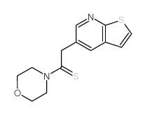 1-morpholin-4-yl-2-(9-thia-2-azabicyclo[4.3.0]nona-1,3,5,7-tetraen-4-yl)ethanethione structure