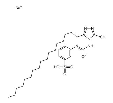 sodium 3-[[[(1,5-dihydro-3-heptadecyl-5-thioxo-4H-1,2,4-triazol-4-yl)amino]carbonyl]amino]benzenesulphonate结构式