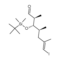 (2S,3S,4S,E)-3-((tert-butyldimethylsilyl)oxy)-7-iodo-2,4,6-trimethylhept-6-enal Structure