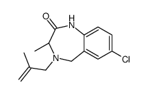 (3S)-7-chloro-3-methyl-4-(2-methylprop-2-enyl)-3,5-dihydro-1H-1,4-benzodiazepin-2-one Structure
