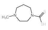 1H-1,4-Diazepine-1-carbodithioicacid, hexahydro-4-methyl- Structure