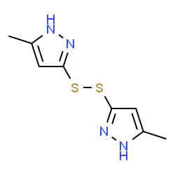 5-Methyl-3-(2-(5-Methyl-1H-pyrazol-3-yl)disulfanyl)-1H-pyrazole Structure