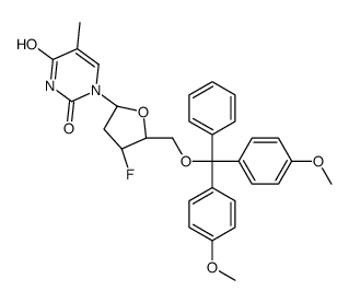 3’-Deoxy-3’-fluoro-5’-O-(4,4’-dimethoxytrityl)thymidine结构式