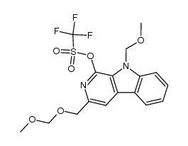 3-(methoxymethyloxy)methyl-N-methoxymethyl-1-trifluoromethanesulfonyloxy-9H-pyrido[3,4-b]indole Structure