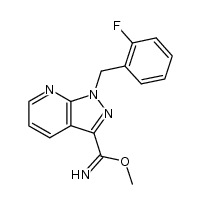 1-[(2-氟苯基)甲基]-1H-吡唑并[3,4-b]吡啶-3-甲亚氨酸甲酯结构式