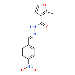 2-methyl-N'-[(E)-(4-nitrophenyl)methylidene]furan-3-carbohydrazide Structure