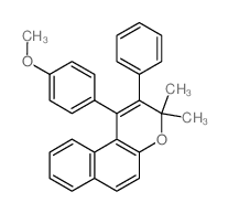 1-(4-methoxyphenyl)-3,3-dimethyl-2-phenylbenzo[f]chromene结构式