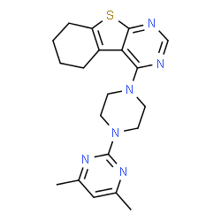 4-(4-(4,6-dimethylpyrimidin-2-yl)piperazin-1-yl)-5,6,7,8-tetrahydrobenzo[4,5]thieno[2,3-d]pyrimidine结构式