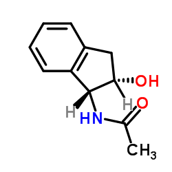 Acetamide, N-[(1R,2S)-2,3-dihydro-2-hydroxy-1H-inden-1-yl]- (9CI) structure