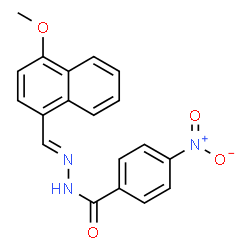 N'-[(4-methoxy-1-naphthyl)methylene]-4-nitrobenzohydrazide structure