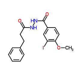 3-Iodo-4-methoxy-N'-(3-phenylpropanoyl)benzohydrazide Structure