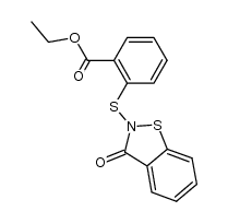 N-[(2-ethoxycarbonylbenzene)sulfenyl]-1,2-benzisothiazolin-3-one Structure