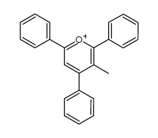 3-methyl-2,4,6-triphenyl-pyranylium Structure