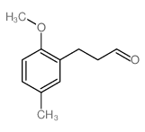 Benzenepropanal,2-methoxy-5-methyl- structure
