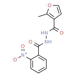 2-methyl-N'-[(2-nitrophenyl)carbonyl]furan-3-carbohydrazide结构式