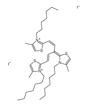 2,2'-[3-[(3-heptyl-4-methyl-3H-thiazol-2-ylidene)ethylidene]propenylene]bis[3-heptyl-4-methylthiazolium] diiodide picture
