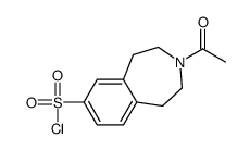 3-ACETYL-2,3,4,5-TETRAHYDRO-1H-BENZO[D]AZEPINE-7-SULFONYL CHLORIDE结构式