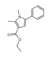 ethyl 1,2-dimethyl-5-phenyl-1H-pyrrole-3-carboxylate结构式