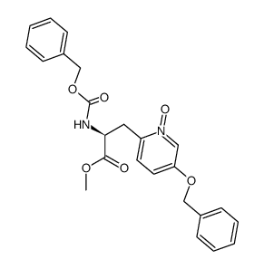 (S)-5-(benzyloxy)-2-(2-(((benzyloxy)carbonyl)amino)-3-methoxy-3-oxopropyl)pyridine 1-oxide Structure